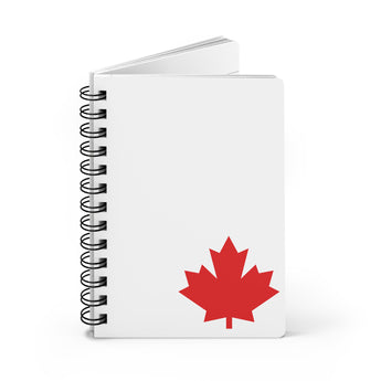 Faith Culture – Red Maple Leaf Spiral Journal | Minimalist Canadian Notebook for Daily Writing One Size