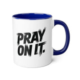 Faith Culture - Pray On It - Christian Accent Coffee Mug, 11oz Blue 11oz