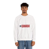 Faith Culture – Eh Canada Crewneck Sweatshirt – White | Playful Canadian Pride Pullover