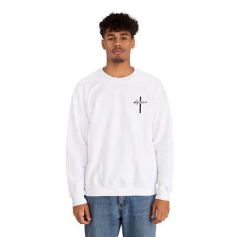 Faith Culture - Grace Cross - Christian Unisex Crewneck Sweatshirt White
