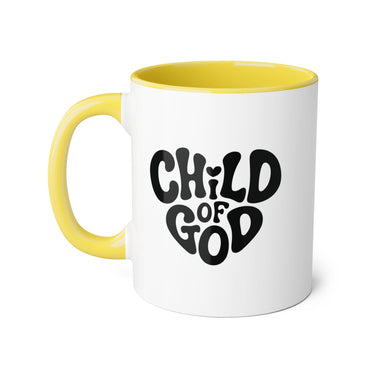 Faith Culture - Child of God - Christian Accent Coffee Mug, 11oz Yellow 11oz