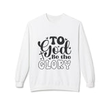 Faith Culture - To God Be the Glory Christian Sweatshirt | Praise and Worship Apparel White
