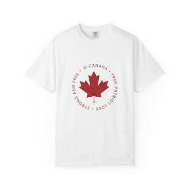 Faith Culture - O Canada Maple Leaf Unisex T-Shirt – White | True Patriot Love Tee