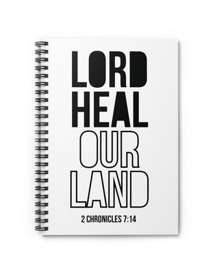 Lord Heal Our Land Christian Journal | 2 Chronicles 7:14 Scripture Notebook One Size