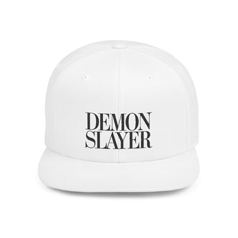 Faith Culture - Demon Slayer - Bold Christian Snapback Hat, Flat Bill Cap for Men and Women One size White