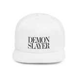 Faith Culture - Demon Slayer - Bold Christian Snapback Hat, Flat Bill Cap for Men and Women One size White