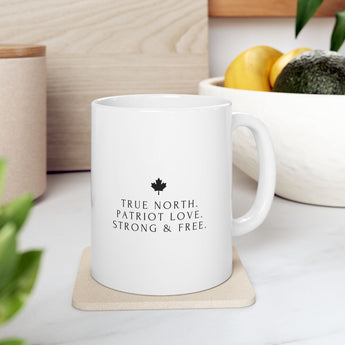 Faith Culture – True North Patriot Love Mug – 11oz & 15oz | Elegant Canadian Pride Cup 11oz