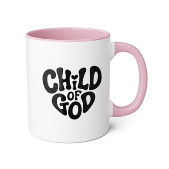 Faith Culture - Child of God - Christian Accent Coffee Mug, 11oz Pink 11oz