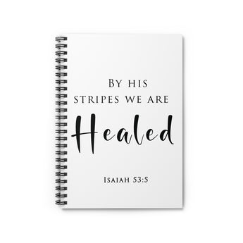 Faith Culture Isaiah 53:5 Spiral Journal | By His Stripes We Are Healed Faith Journal