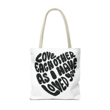 Faith Culture - Serve One Another in Love Christian Tote Bag - Galatians 5:13 Bible Verse