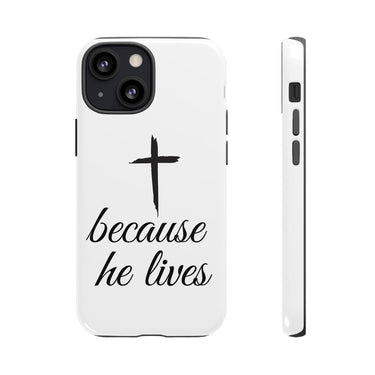 Because He Lives Tough Case iPhone 13 Mini Glossy