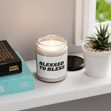 Faith Culture - Blessed to Bless Christian Soy Candle Thanksgiving Gift Eco-Friendly Home Décor 9oz Sea Salt + Orchid 9oz