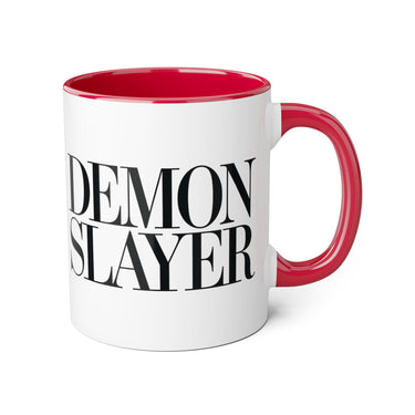 Faith Culture - Demon Slayer - Christian Accent Coffee Mug, 11oz Red 11oz
