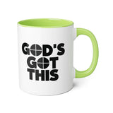 Faith Culture - God’s Got This - Christian Accent Coffee Mug, 11oz Light Green 11oz