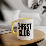 Faith Culture - Christ Club - Christian Accent Coffee Mug, 11oz Yellow 11oz