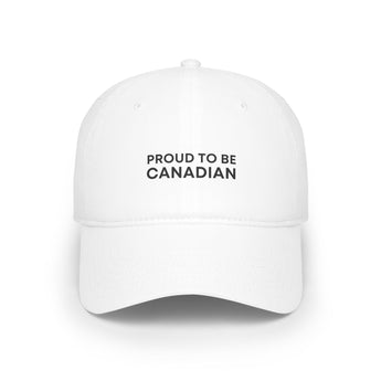 Faith Culture – Proud to Be Canadian Low Profile Baseball Cap – White | Minimal Patriotic Statement Hat White One size