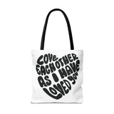 Faith Culture - Serve One Another in Love Christian Tote Bag - Galatians 5:13 Bible Verse
