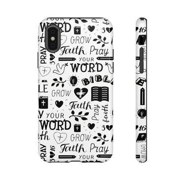 Prayer and Faith Christian Tough Phone Cases iPhone XS Glossy