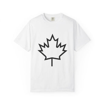 Faith Culture - Black Maple Leaf Unisex T-Shirt – White | Minimalist Canada Tee White