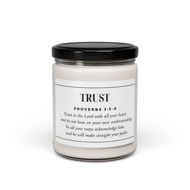 Faith Culture - Trust the Lord Proverbs 3: 5 Christian Scented Soy Candle, 9oz