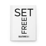 Set Free Hardcover Christian Journal | Galatians 5:1 Bible Verse Notebook Journal