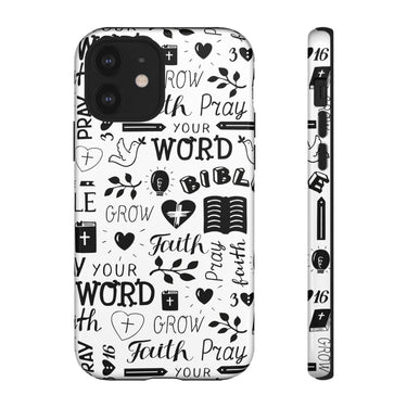 Prayer and Faith Christian Tough Phone Cases iPhone 12 Glossy