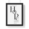 My Hope framed Bible verse wall art inspired by Psalm 71:5, black frame with black and white scripture typography