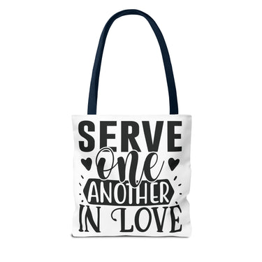 Faith Culture - Serve One Another in Love Christian Tote Bag - Galatians 5:13 Bible Verse