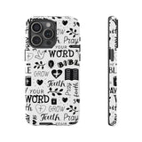 Prayer and Faith Christian Tough Phone Cases iPhone 15 Pro Max Glossy