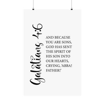 Faith Culture - Abba Father Christian Poster Galatians 4:6 Scripture Wall Art 24″ x 36″ Matte