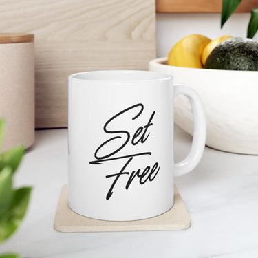Faith Culture - Set Free Christian Mug, 11oz & 15oz | Bold Faith-Inspired Coffee Cup