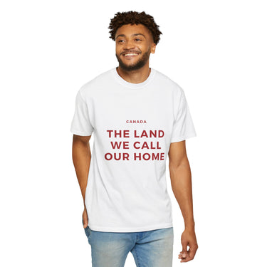 Faith Culture - The Land We Call Our Home Unisex T-Shirt – White | Canada Heritage Tee