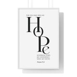 My Hope framed Christian wall art inspired by Psalm 71:5, white frame with black and white scripture typography