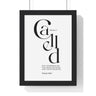 When I Called framed Bible verse wall art inspired by Psalm 138:3, black frame with black and white scripture typography