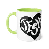 Faith Culture - Jesus in My Heart - Christian Accent Coffee Mug, 11oz