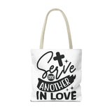 Faith Culture - Serve One Another in Love Christian Tote Bag - Galatians 5:13 Bible Verse
