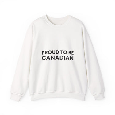 Faith Culture – Proud to Be Canadian Crewneck Sweatshirt – White | Bold National Statement Pullover