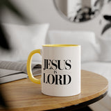 Faith Culture - Jesus Is Lord - Christian Accent Coffee Mug, 11oz Yellow 11oz