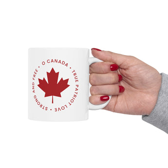 Faith Culture – O Canada True Patriot Love Mug – 11oz & 15oz | Bold Canadian Heritage Cup 11oz