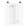 Faith Culture Love Is Patient 1 Corinthians 13 Christian Matte Poster | Love Never Fails Scripture Wall Art Print 8" x 10" Matte