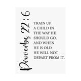Faith Culture - Train Up a Child Christian Poster Proverbs 22:6 Scripture Wall Art 12" x 16" Matte