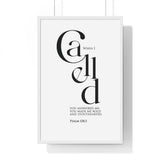 When I Called framed Christian wall art inspired by Psalm 138:3, white frame with black and white scripture typography