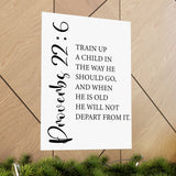 Faith Culture - Train Up a Child Christian Poster Proverbs 22:6 Scripture Wall Art