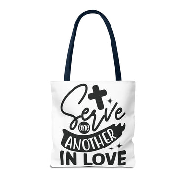 Faith Culture - Serve One Another in Love Christian Tote Bag - Galatians 5:13 Bible Verse
