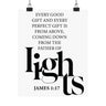 Faith Culture - Every Good Gift Christian Poster James 1:17 Father of Lights Scripture Wall Art 8" x 10" Matte
