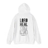 Lord Heal Our Land Back Print Christian Hoodie | 2 Chronicles 7:14 Scripture Apparel White