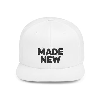 Faith Culture - Made New - Christian Snapback Hat, Flat Bill Cap for Men and Women One size White
