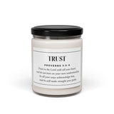 Faith Culture - Trust the Lord Proverbs 3: 5 Christian Scented Soy Candle, 9oz Peppered Passionfruit 9oz