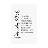 Faith Culture - Train Up a Child Christian Poster Proverbs 22:6 Scripture Wall Art 12″ x 18″ Matte