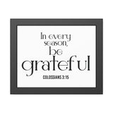 Be Grateful Christian Framed Wall Art | Colossians 3:15 - Faith Culture